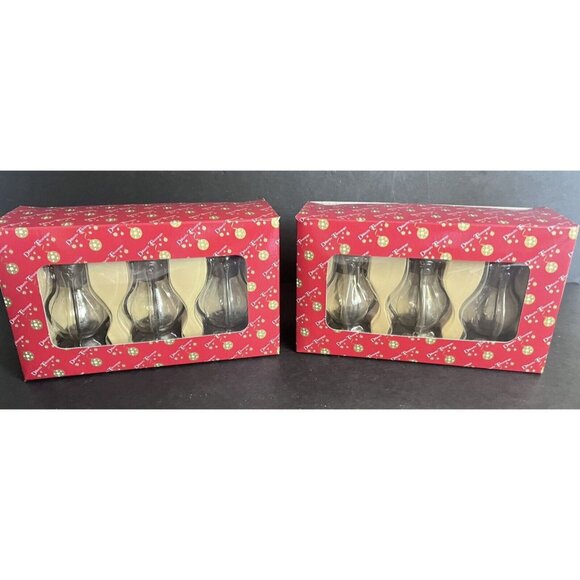 6 Lantern Style Christmas Ornaments Dillards Trimmings 2 Original Boxes Metal - Picture 2 of 5